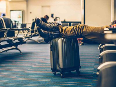 Koffert på flyplass Koffert på flyplass